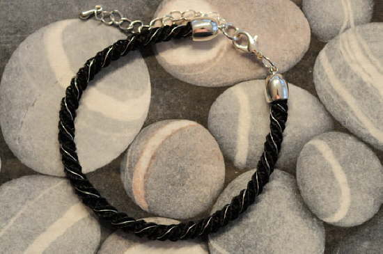 Bracelet_sprial weave_black